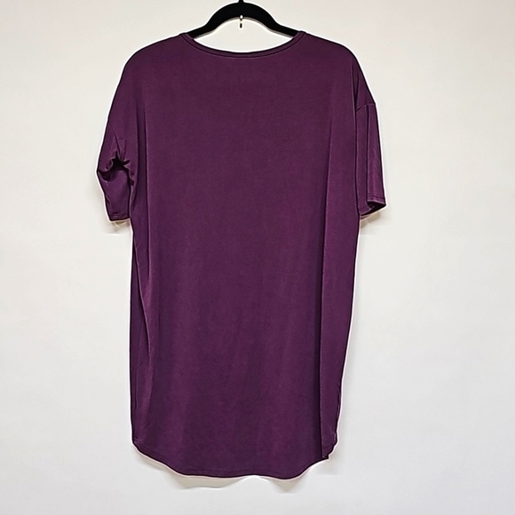 LuLaRoe Irma Modal Tunic in eggplant purple - Picture 5 of 5